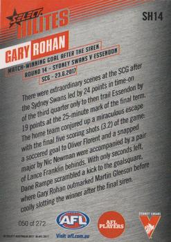 2017 Select AFL Hilites #SH14 Gary Rohan Back